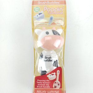 Brush Buddies Poppin' Toothbrush Milky Wayne Cow Soft Kids New in Package